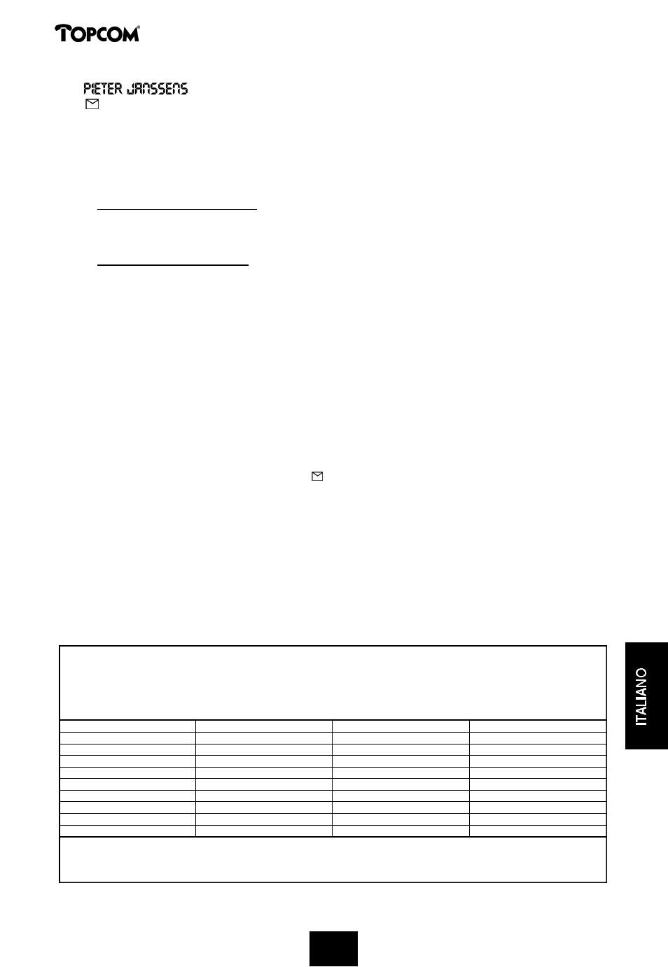 Pieter janssens, Deskmaster 122 | Topcom DESKMASTER 122+ User Manual | Page 23 / 31