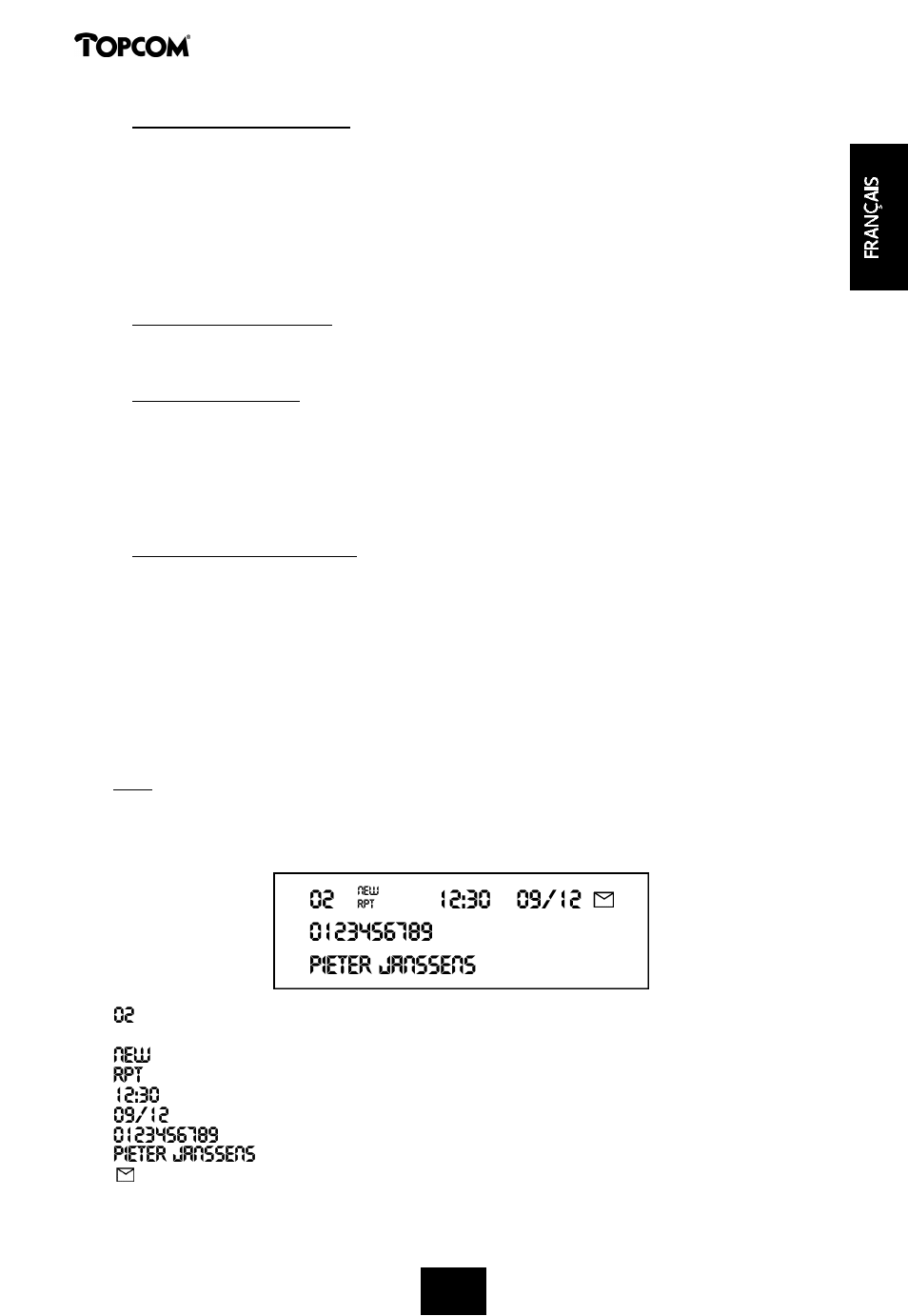 Deskmaster 122, Pieter janssens | Topcom DESKMASTER 122+ User Manual | Page 7 / 31