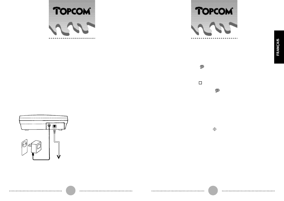 Agia, Mise en service, Fonctionnement du repondeur | Topcom AGIA User Manual | Page 12 / 35