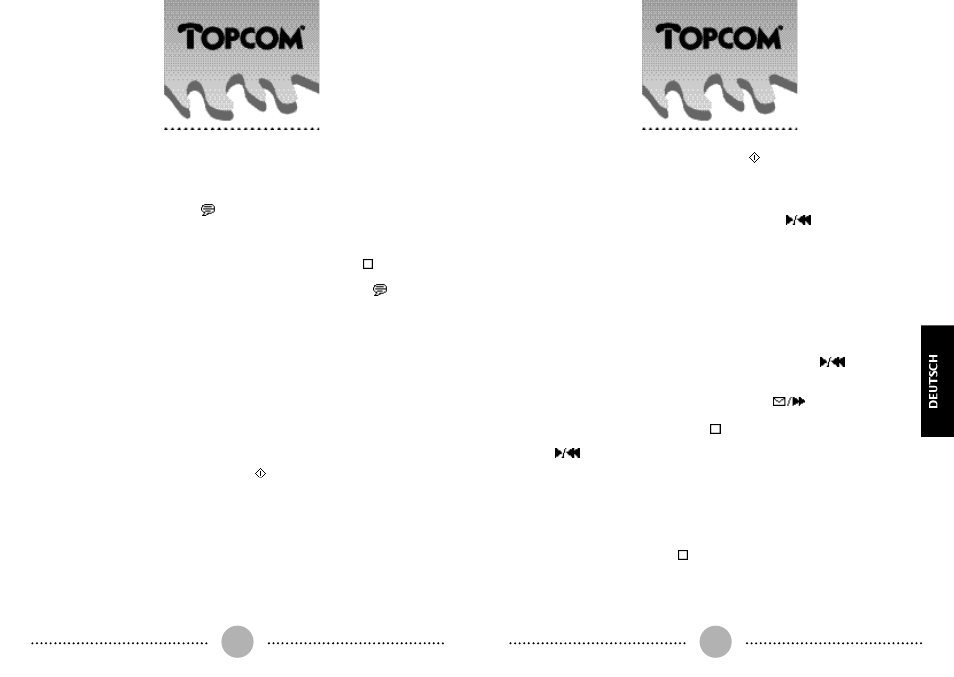 Agia, Bedienung | Topcom AGIA User Manual | Page 28 / 35