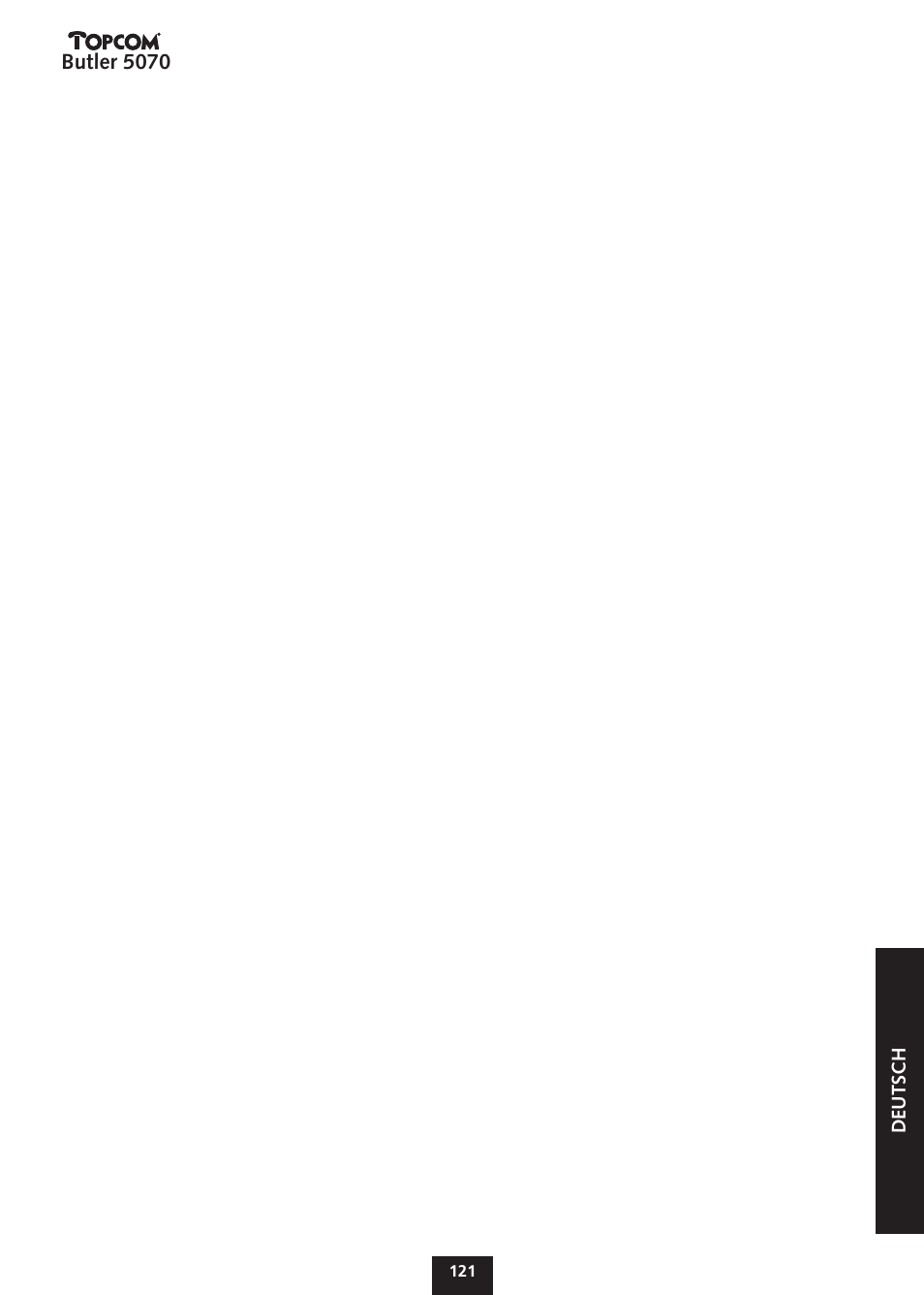 Topcom BUTLER 5070 User Manual | Page 121 / 124
