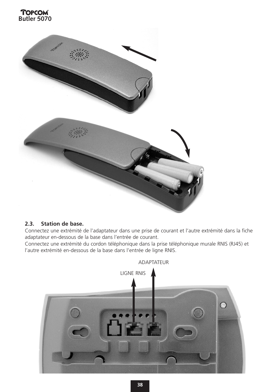 Butler 5070 | Topcom BUTLER 5070 User Manual | Page 38 / 124