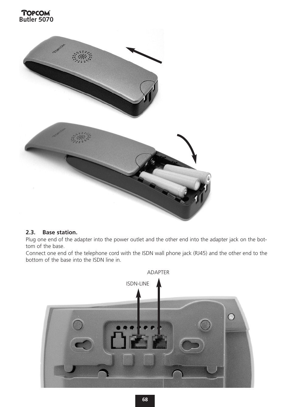 Butler 5070 | Topcom BUTLER 5070 User Manual | Page 68 / 124
