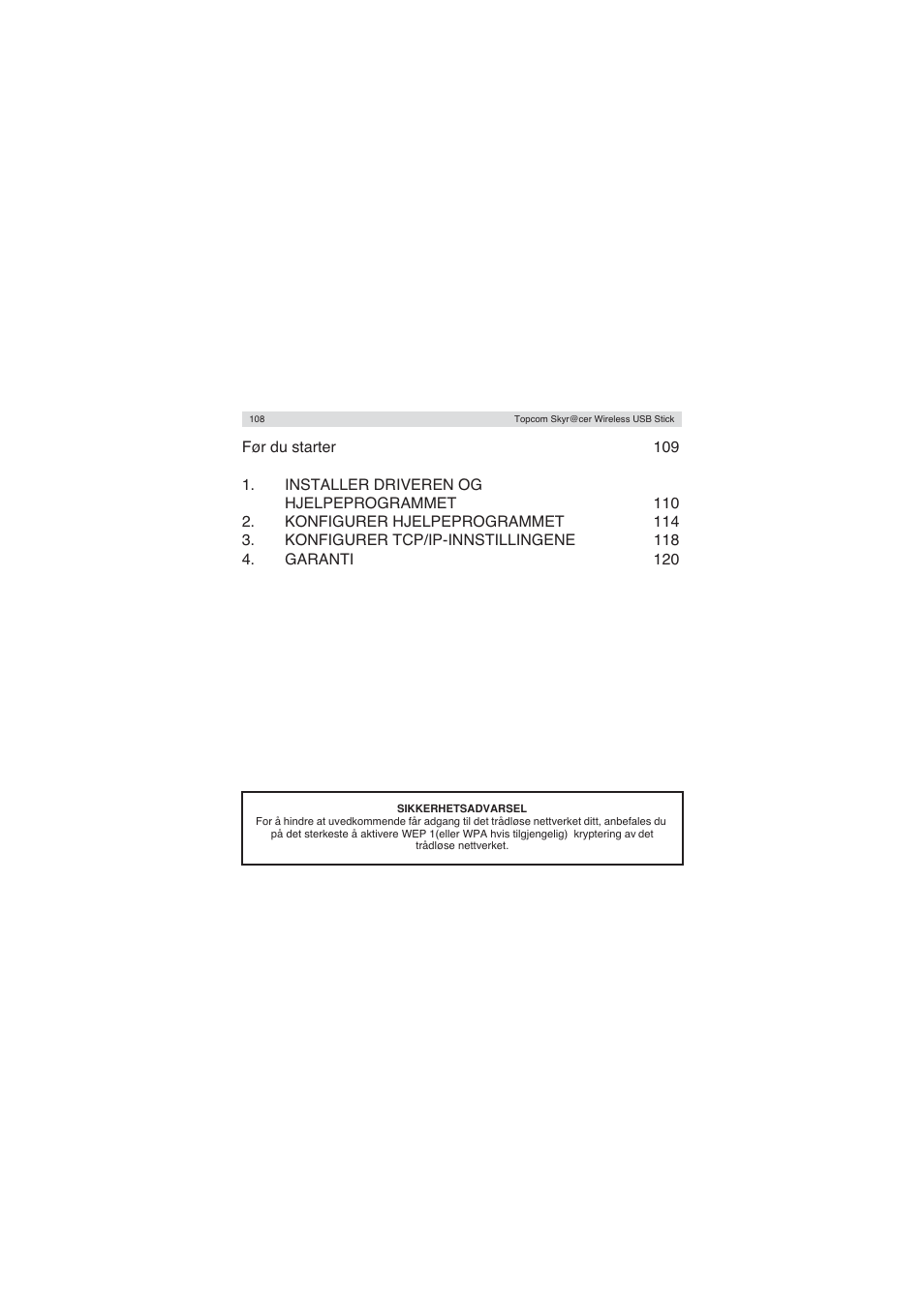Topcom Wireless USB Stick User Manual | Page 108 / 132