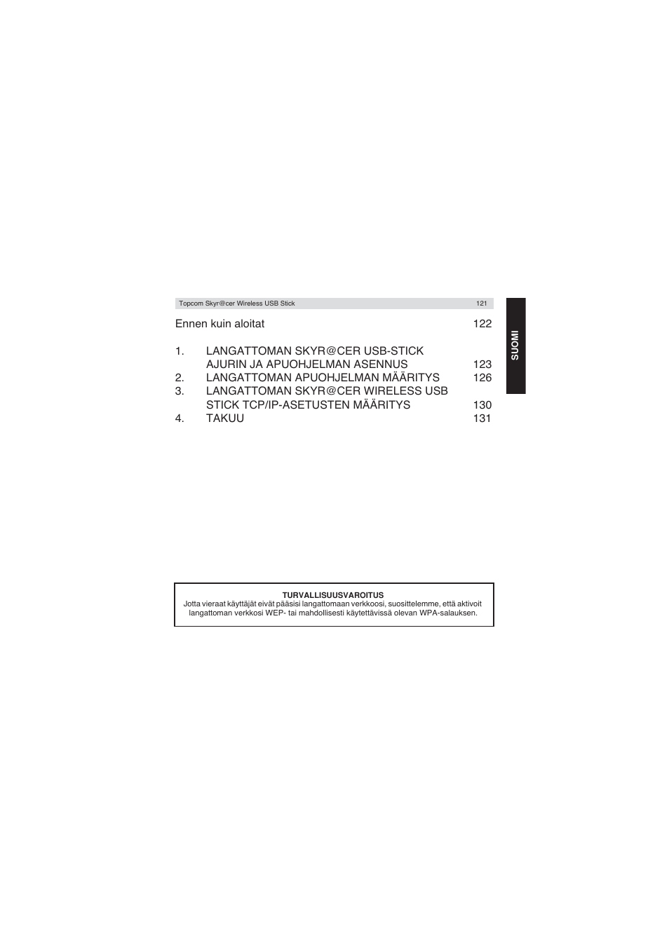 Topcom Wireless USB Stick User Manual | Page 121 / 132