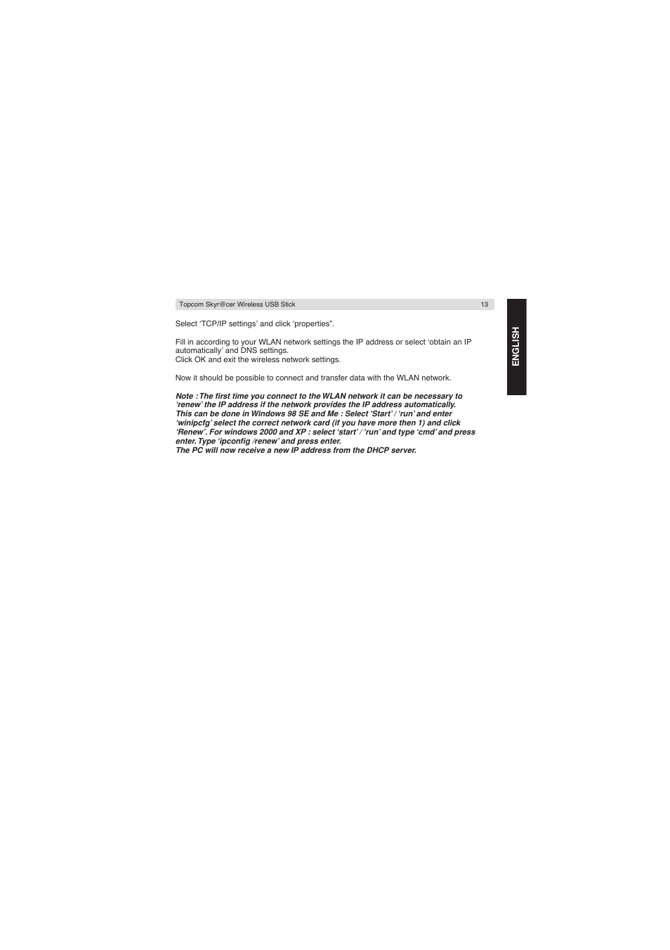Topcom Wireless USB Stick User Manual | Page 13 / 132