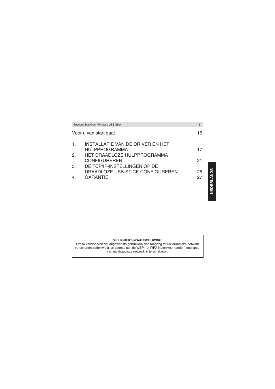 Topcom Wireless USB Stick User Manual | Page 15 / 132