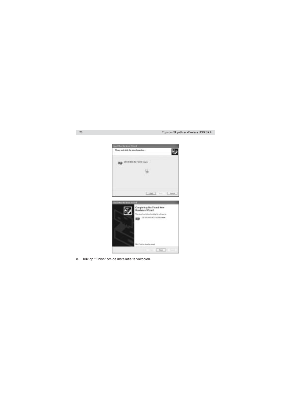 Topcom Wireless USB Stick User Manual | Page 20 / 132