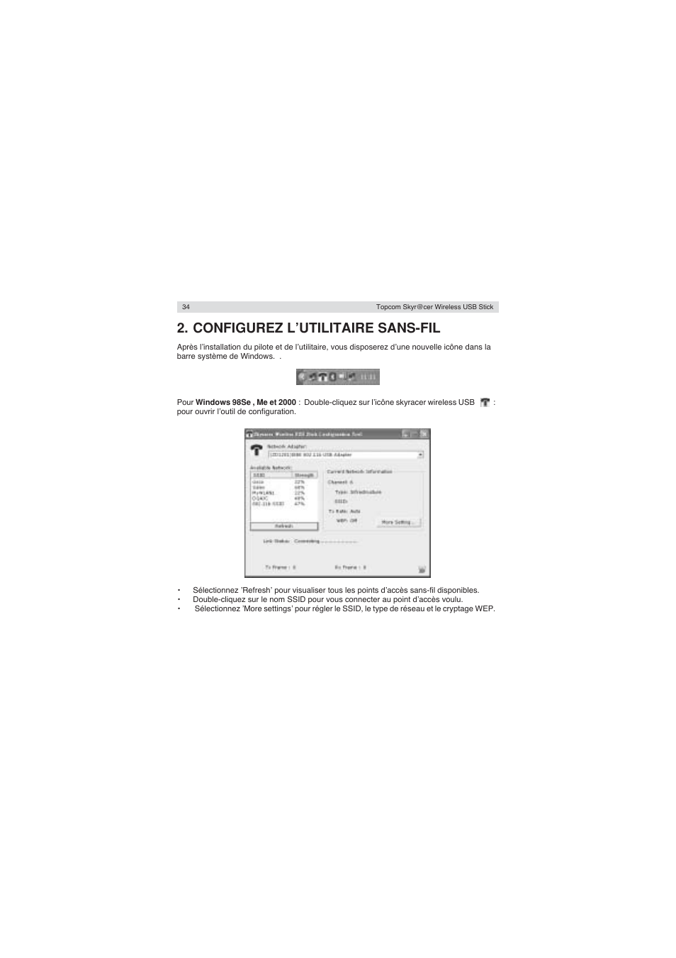 Configurez l’utilitaire sans-fil | Topcom Wireless USB Stick User Manual | Page 34 / 132