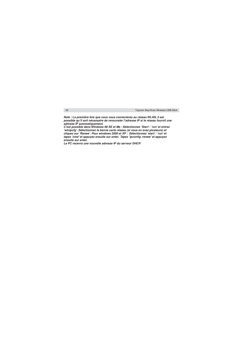 Topcom Wireless USB Stick User Manual | Page 40 / 132