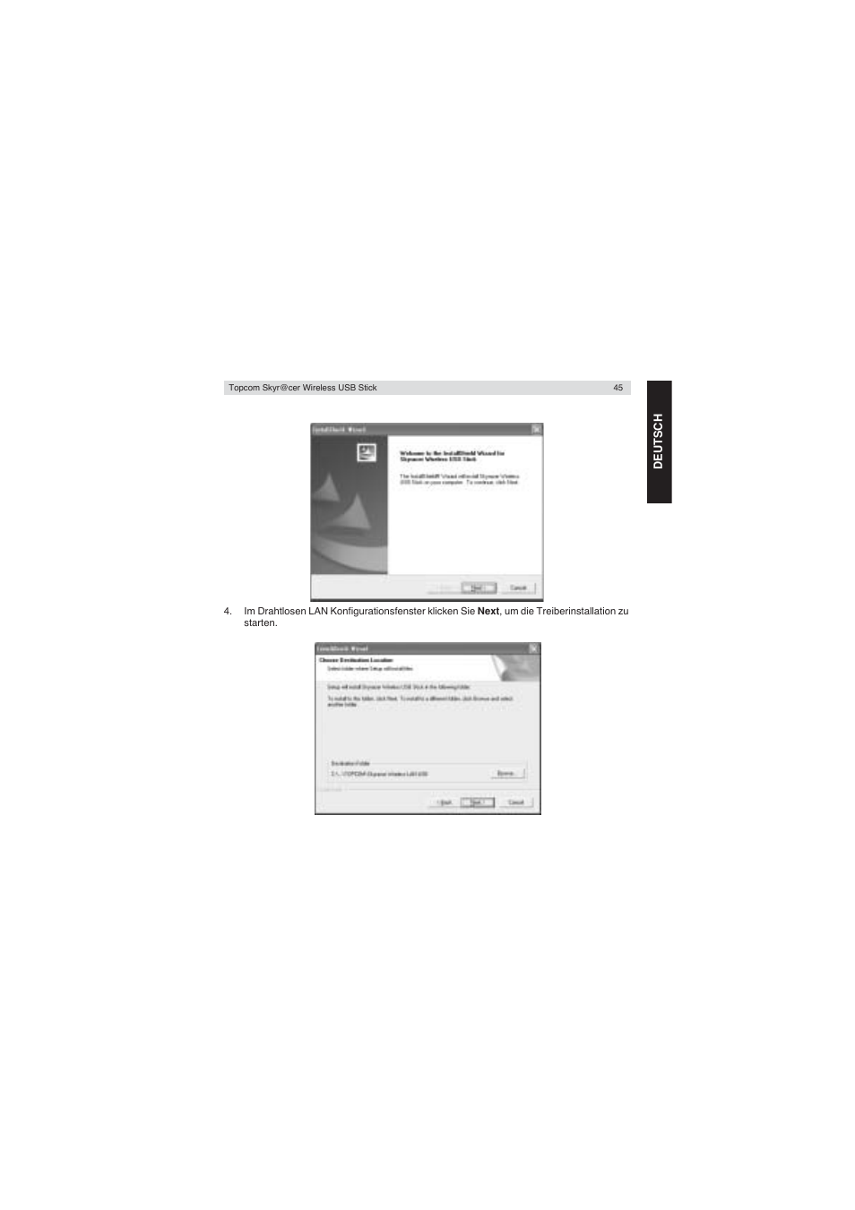 Topcom Wireless USB Stick User Manual | Page 45 / 132