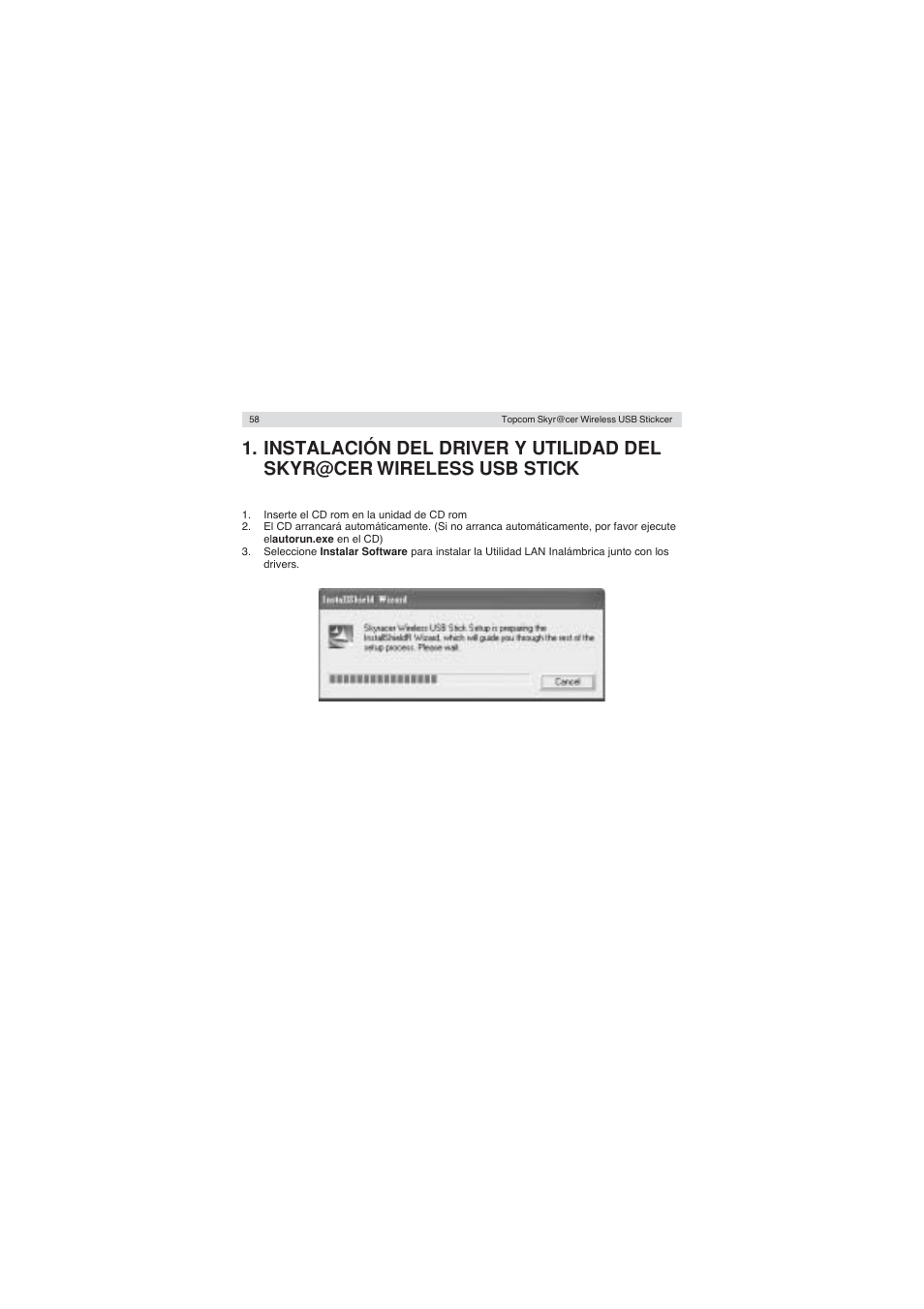 Topcom Wireless USB Stick User Manual | Page 58 / 132