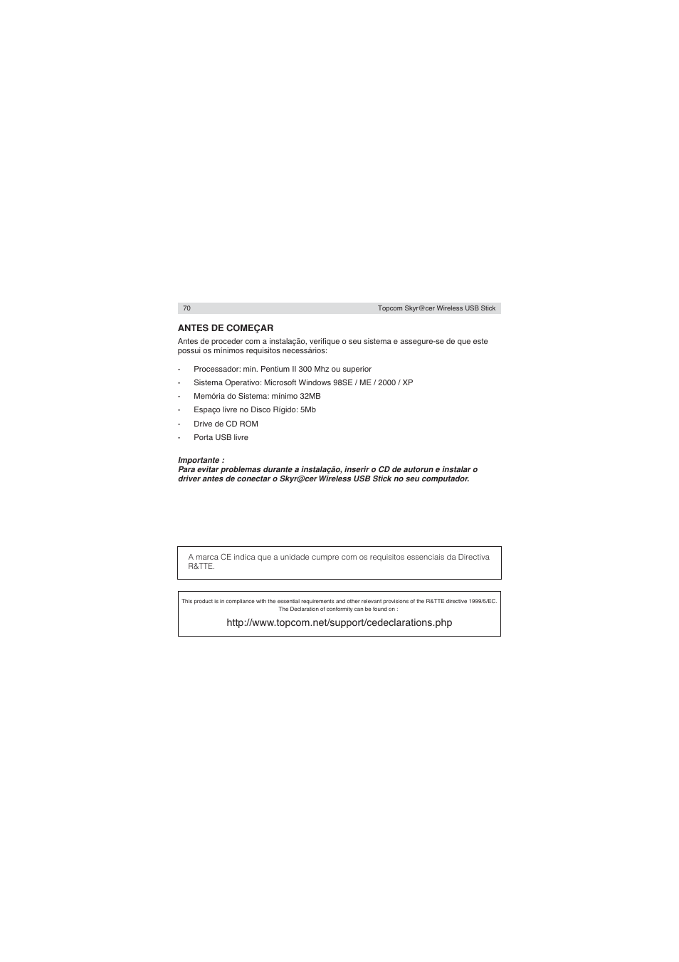 Topcom Wireless USB Stick User Manual | Page 70 / 132