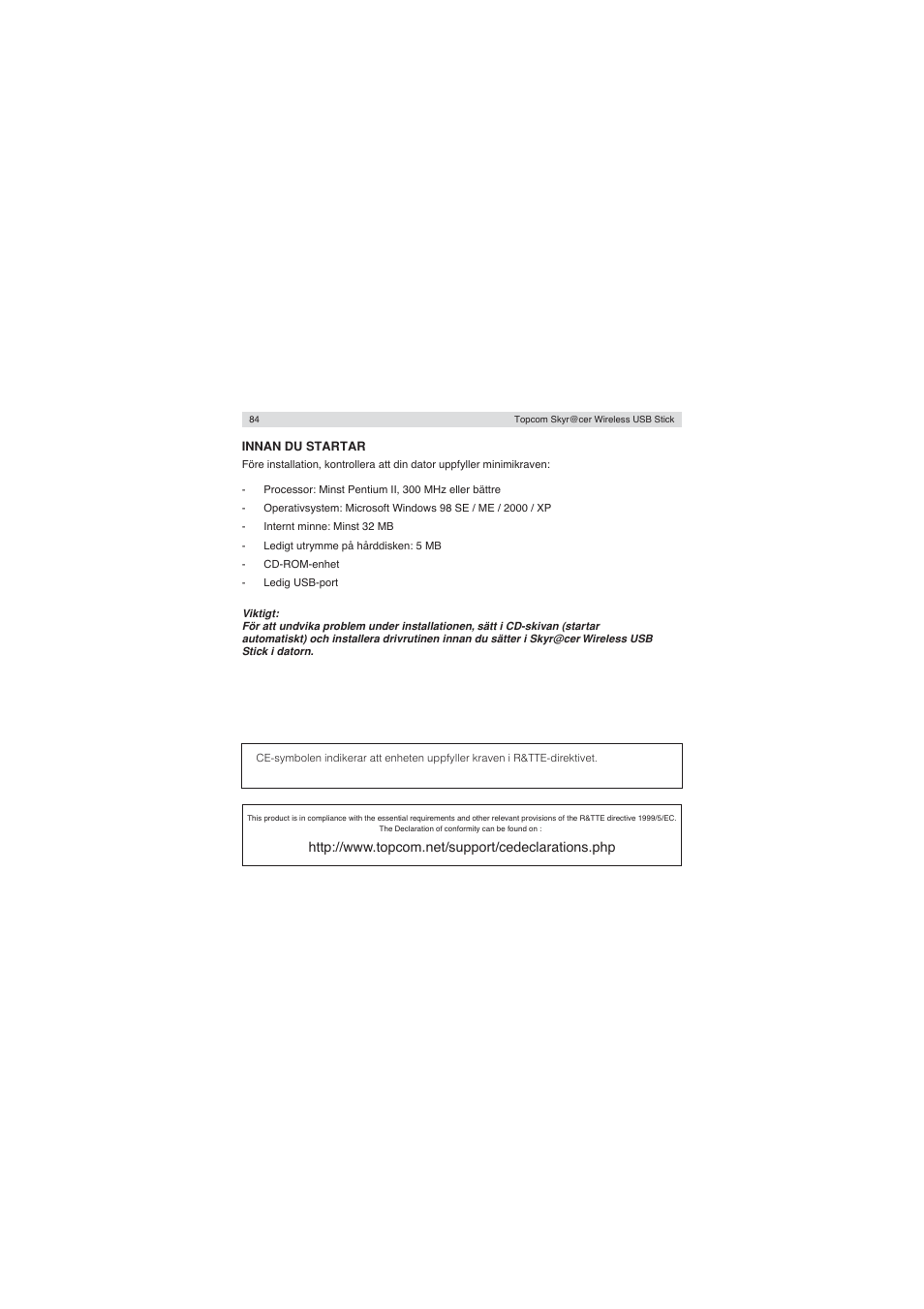 Topcom Wireless USB Stick User Manual | Page 84 / 132