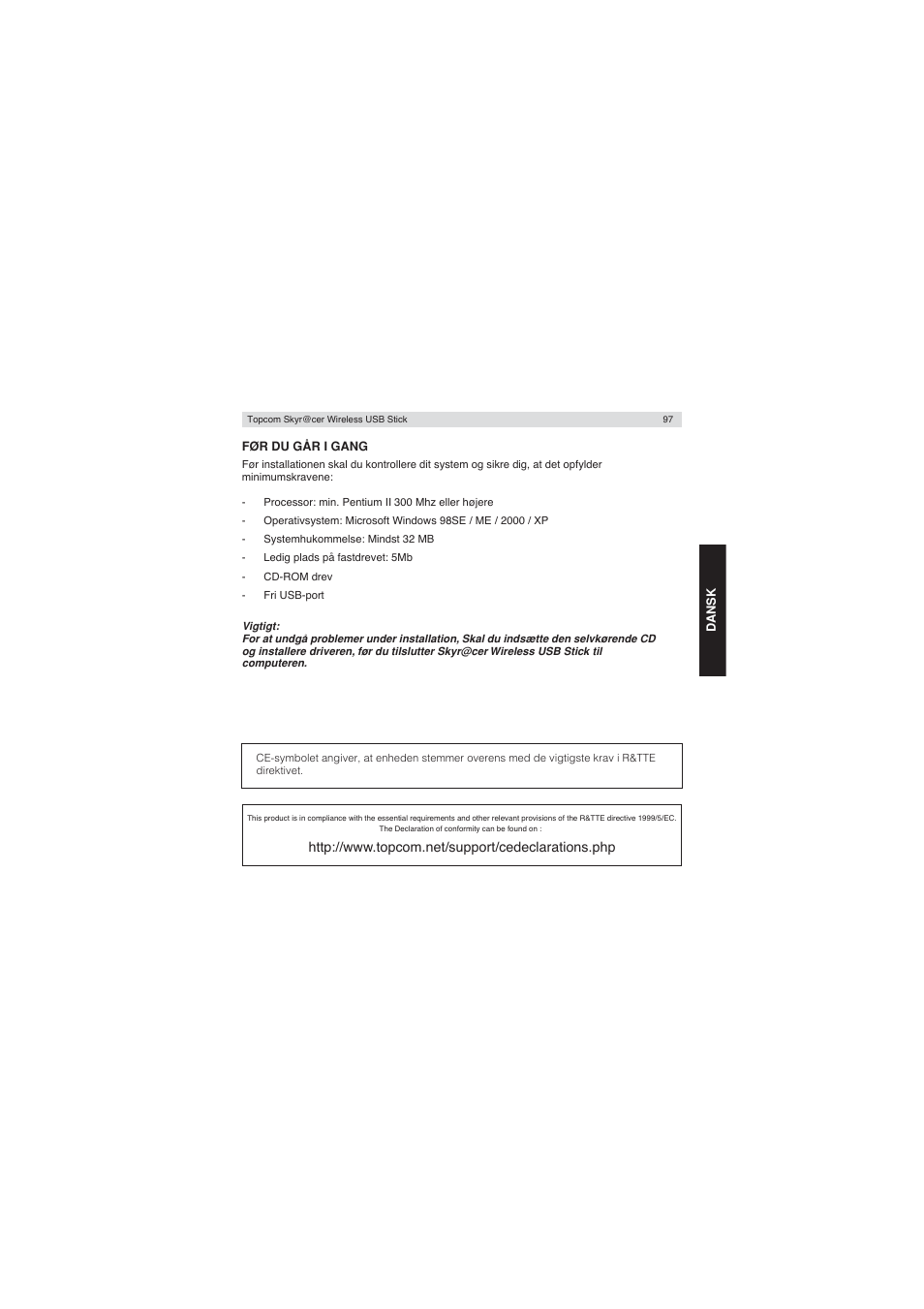 Topcom Wireless USB Stick User Manual | Page 97 / 132