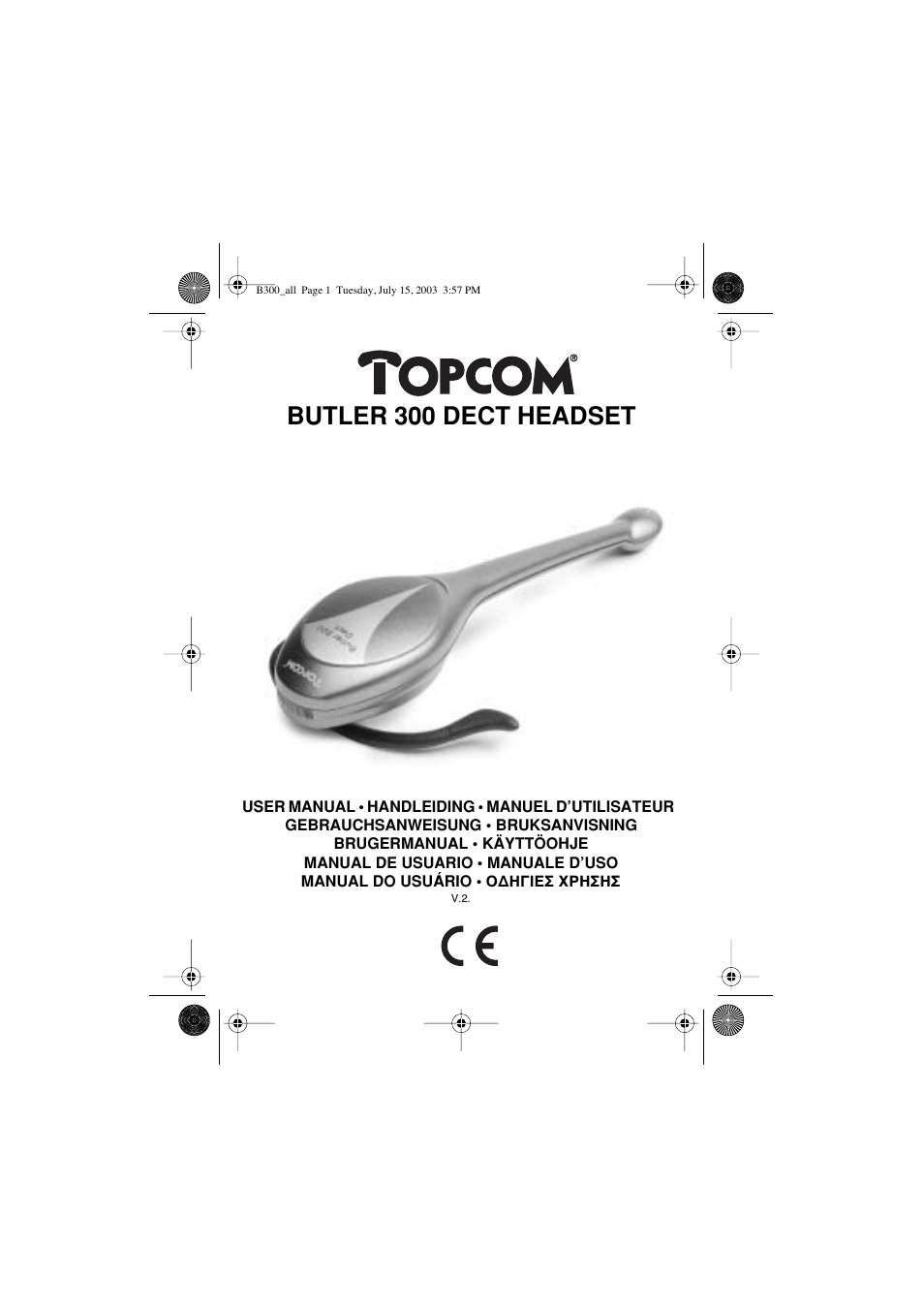 Topcom BUTLER 300 DECT User Manual | 100 pages