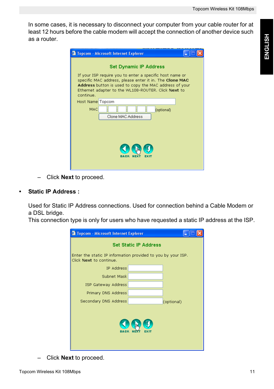 Topcom Wireless Kit 108MBPS User Manual | Page 11 / 100