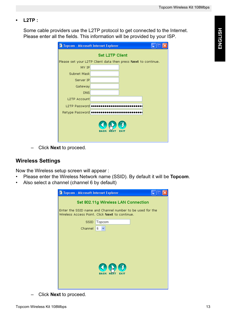 Topcom Wireless Kit 108MBPS User Manual | Page 13 / 100