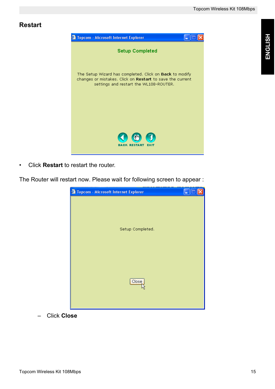 Topcom Wireless Kit 108MBPS User Manual | Page 15 / 100