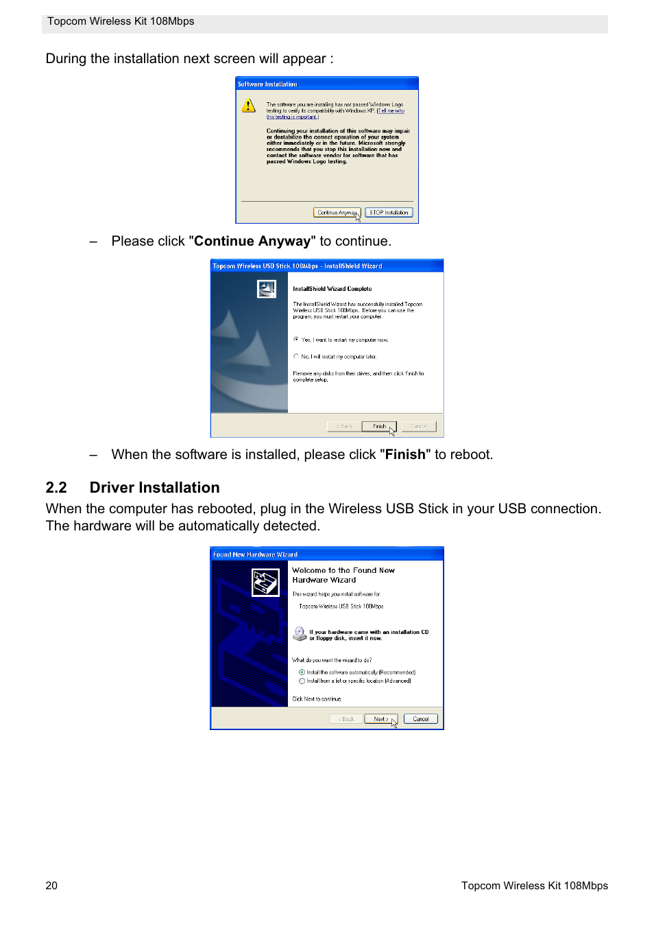 Topcom Wireless Kit 108MBPS User Manual | Page 20 / 100