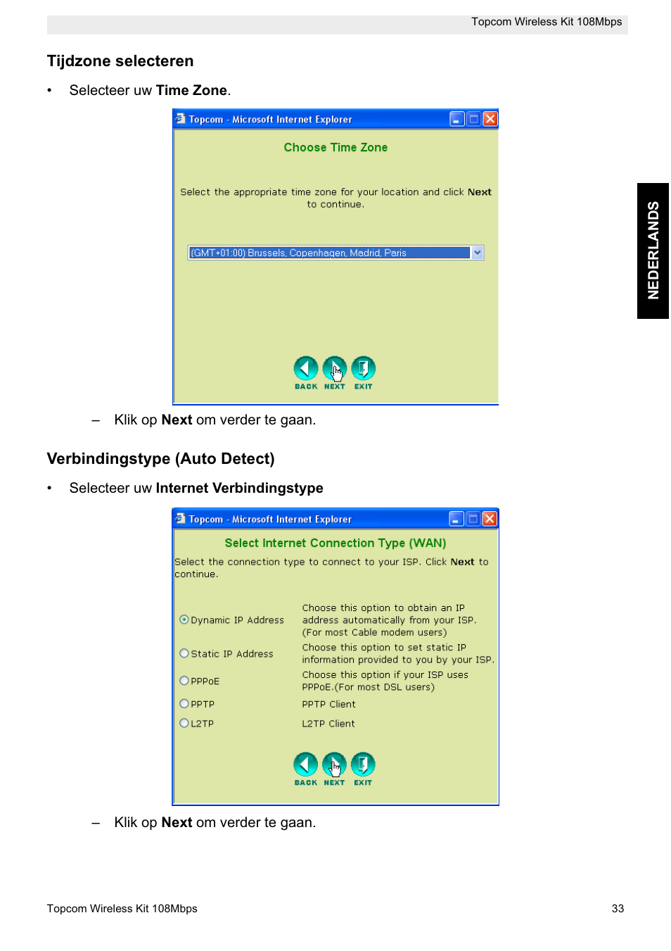 Topcom Wireless Kit 108MBPS User Manual | Page 33 / 100