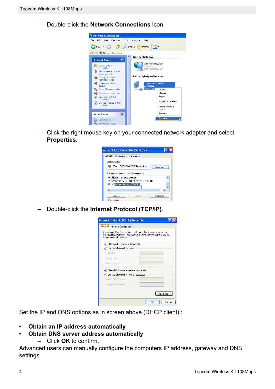 Topcom Wireless Kit 108MBPS User Manual | Page 4 / 100