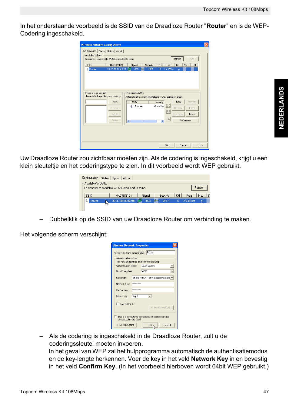 Topcom Wireless Kit 108MBPS User Manual | Page 47 / 100