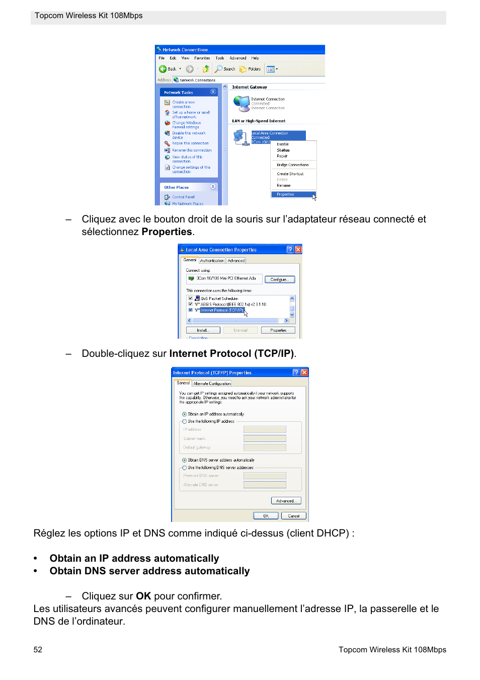 Topcom Wireless Kit 108MBPS User Manual | Page 52 / 100