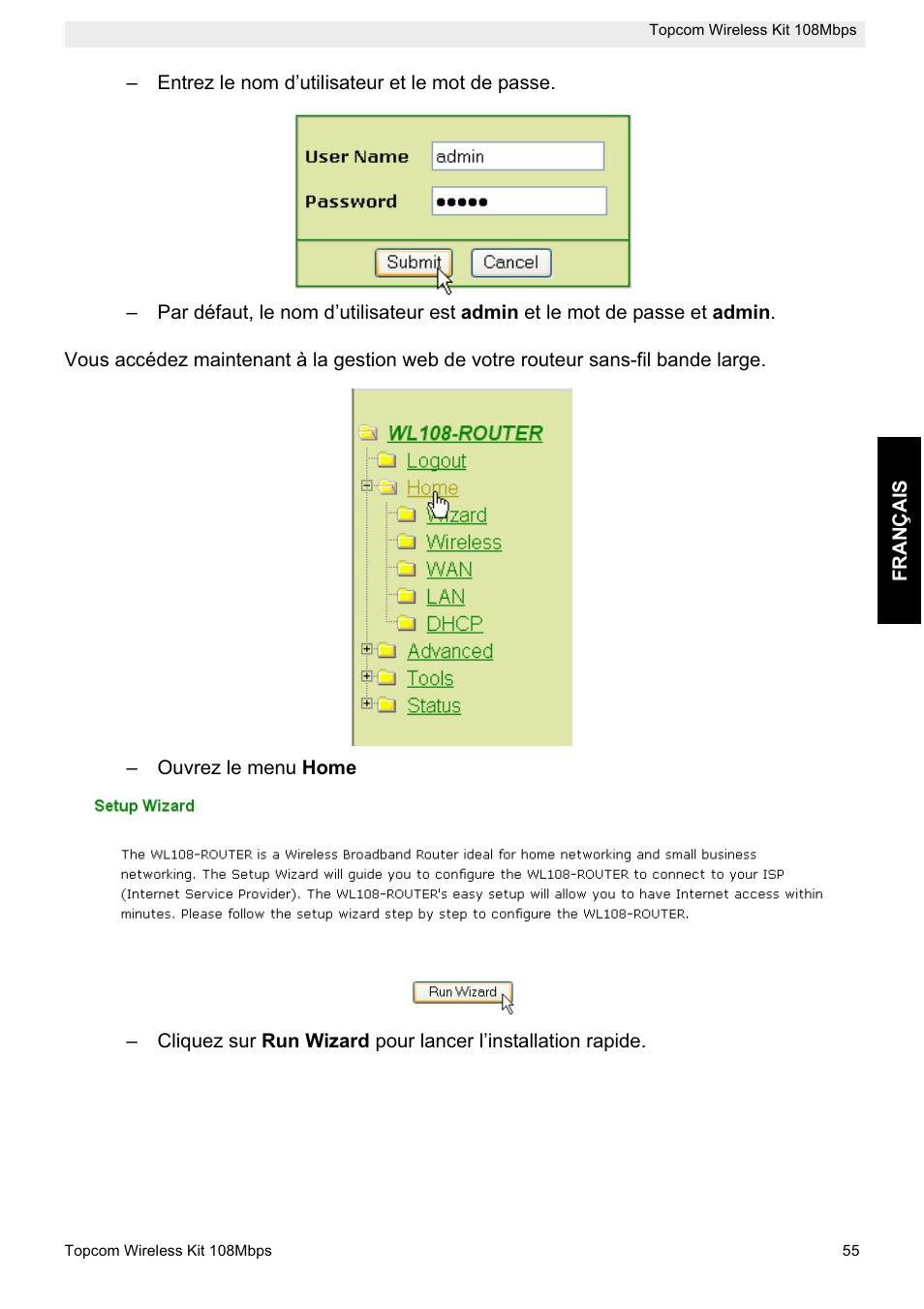 Topcom Wireless Kit 108MBPS User Manual | Page 55 / 100