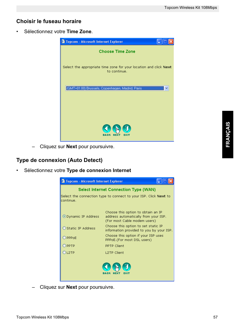 Topcom Wireless Kit 108MBPS User Manual | Page 57 / 100