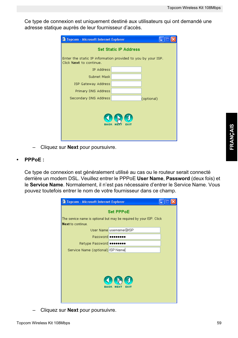 Topcom Wireless Kit 108MBPS User Manual | Page 59 / 100