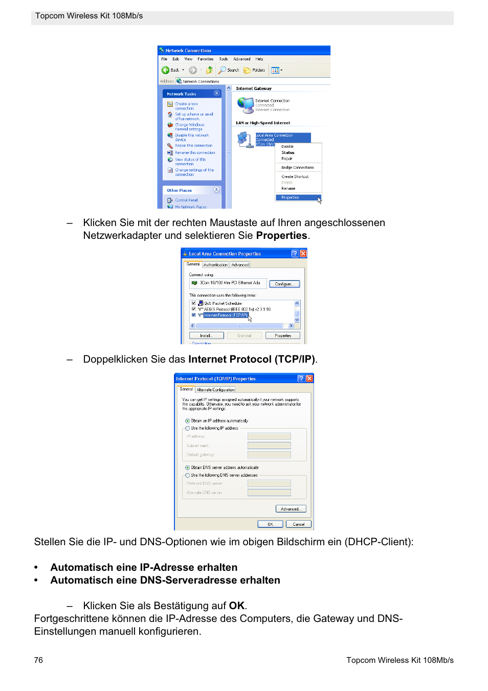 Topcom Wireless Kit 108MBPS User Manual | Page 76 / 100