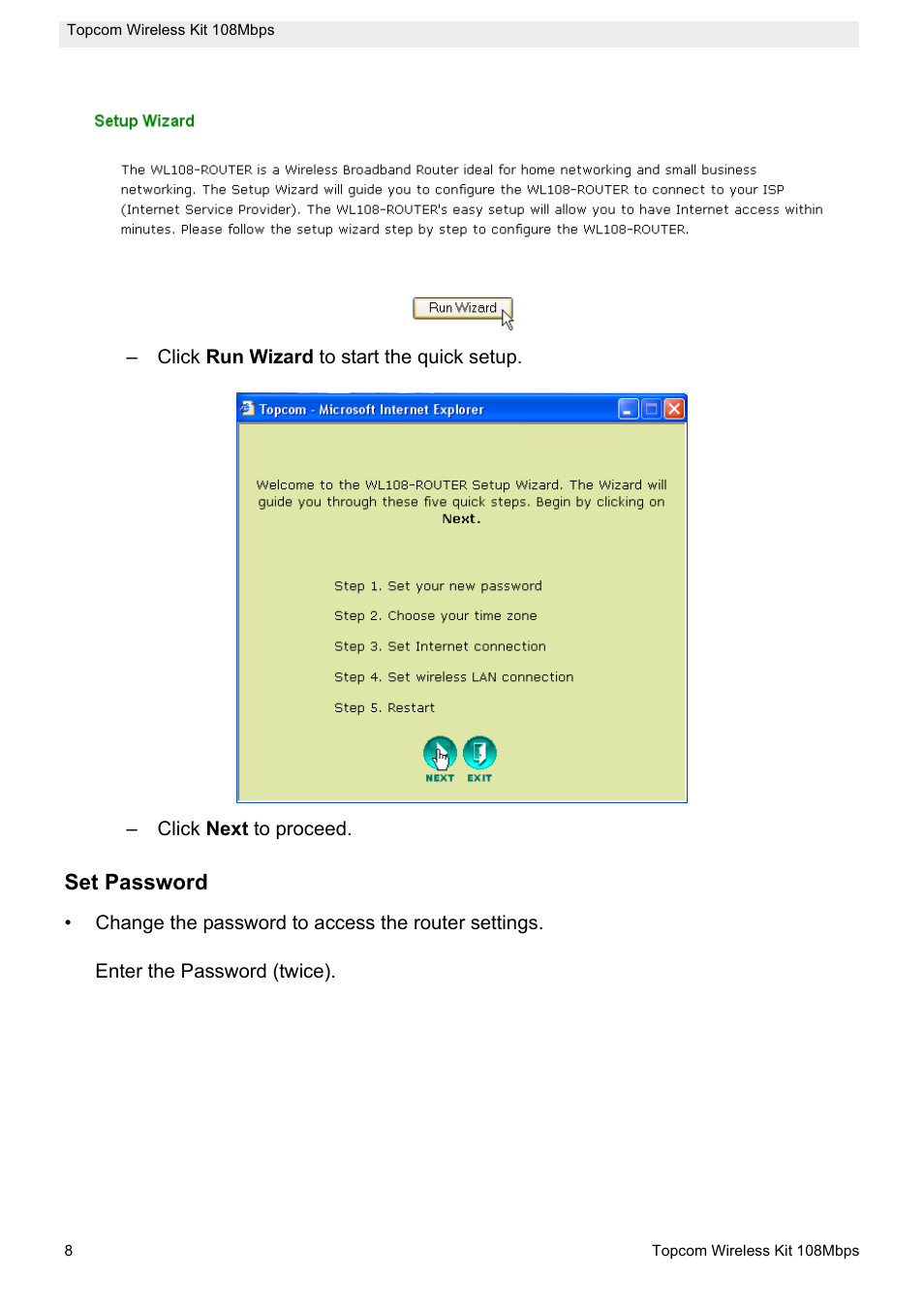 Topcom Wireless Kit 108MBPS User Manual | Page 8 / 100