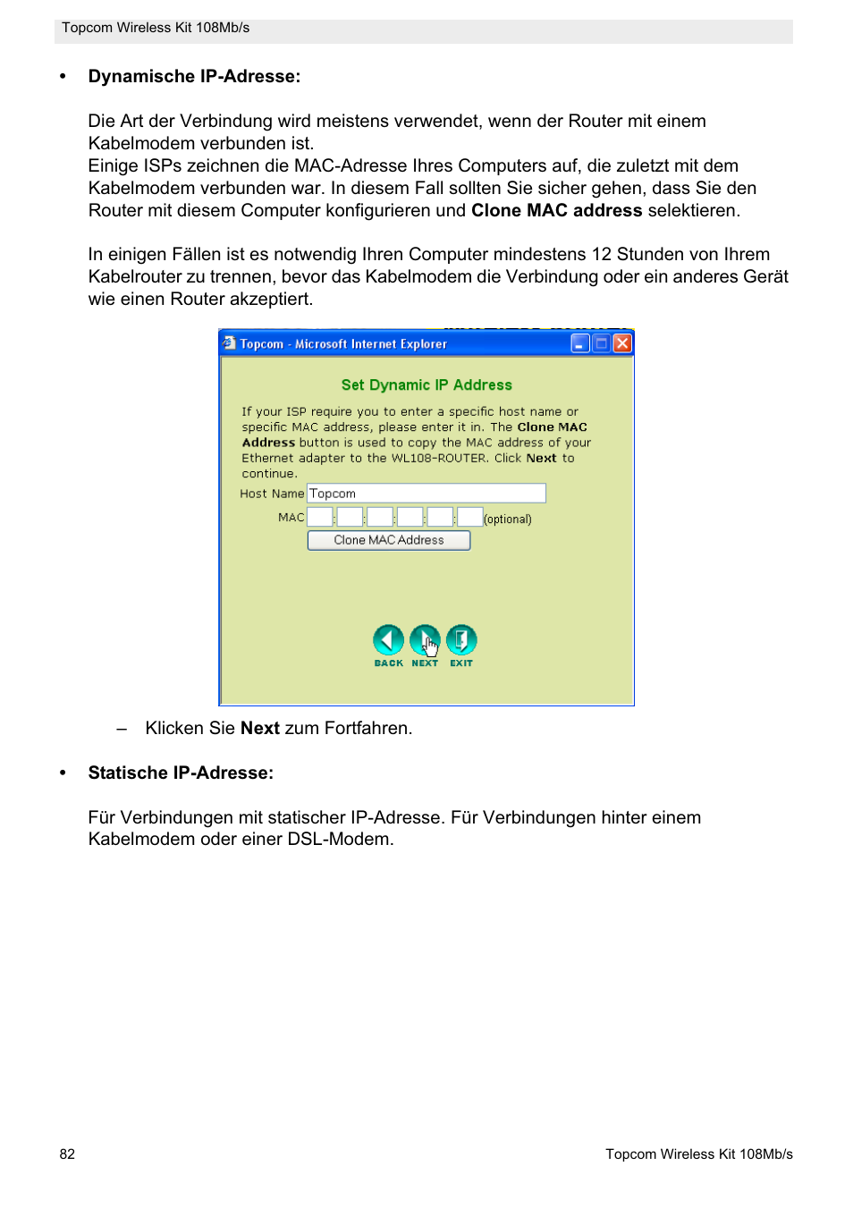 Topcom Wireless Kit 108MBPS User Manual | Page 82 / 100