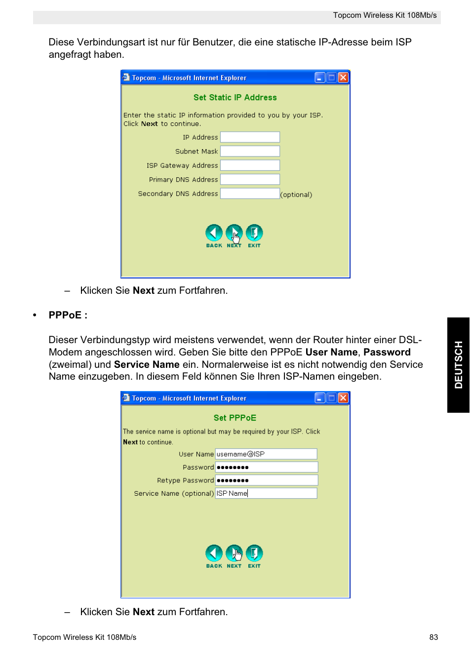 Topcom Wireless Kit 108MBPS User Manual | Page 83 / 100