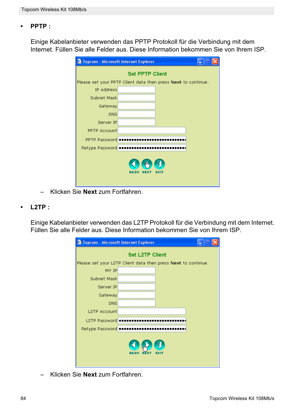 Topcom Wireless Kit 108MBPS User Manual | Page 84 / 100