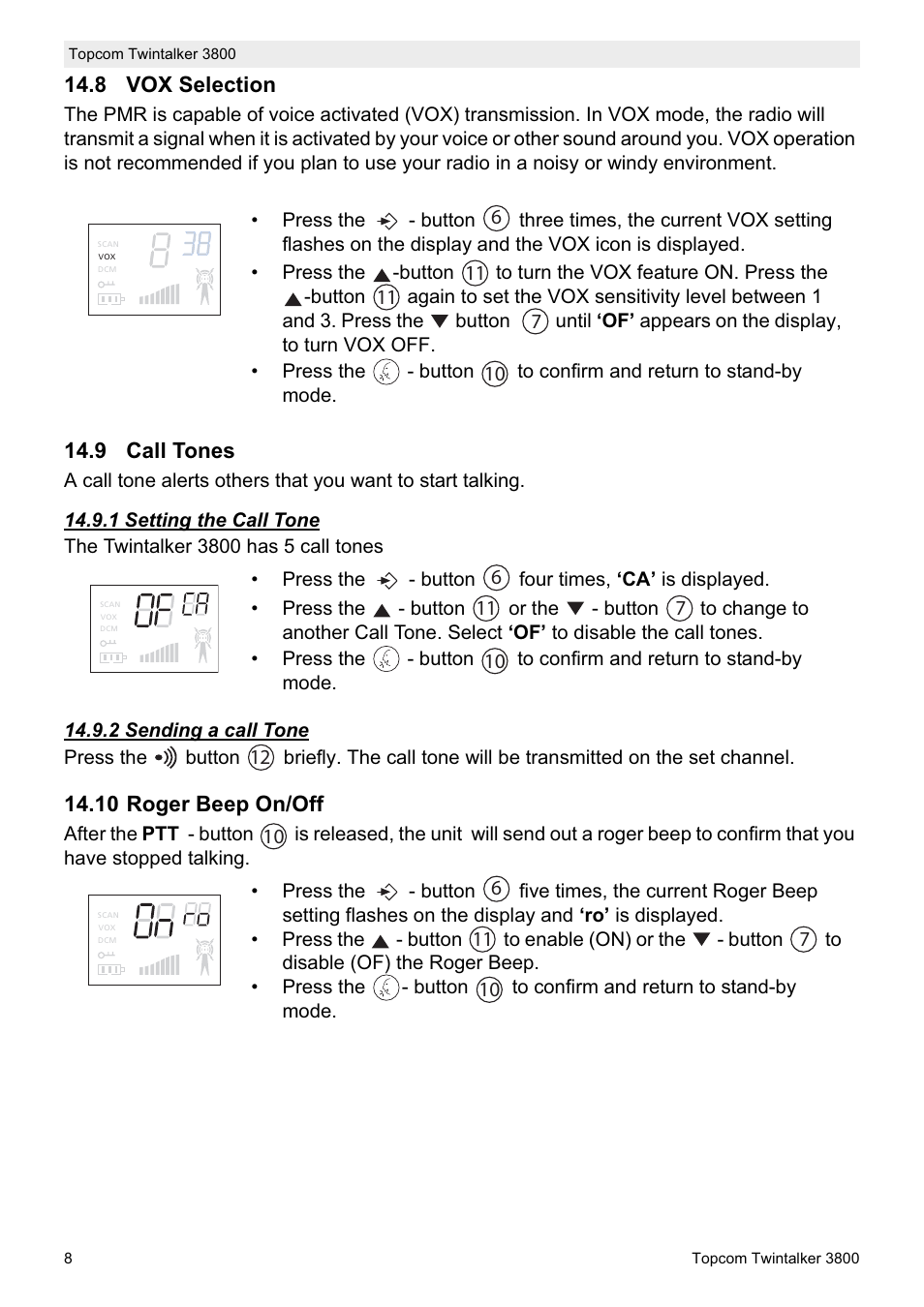 Topcom Twin Talker 3800 User Manual | Page 10 / 188