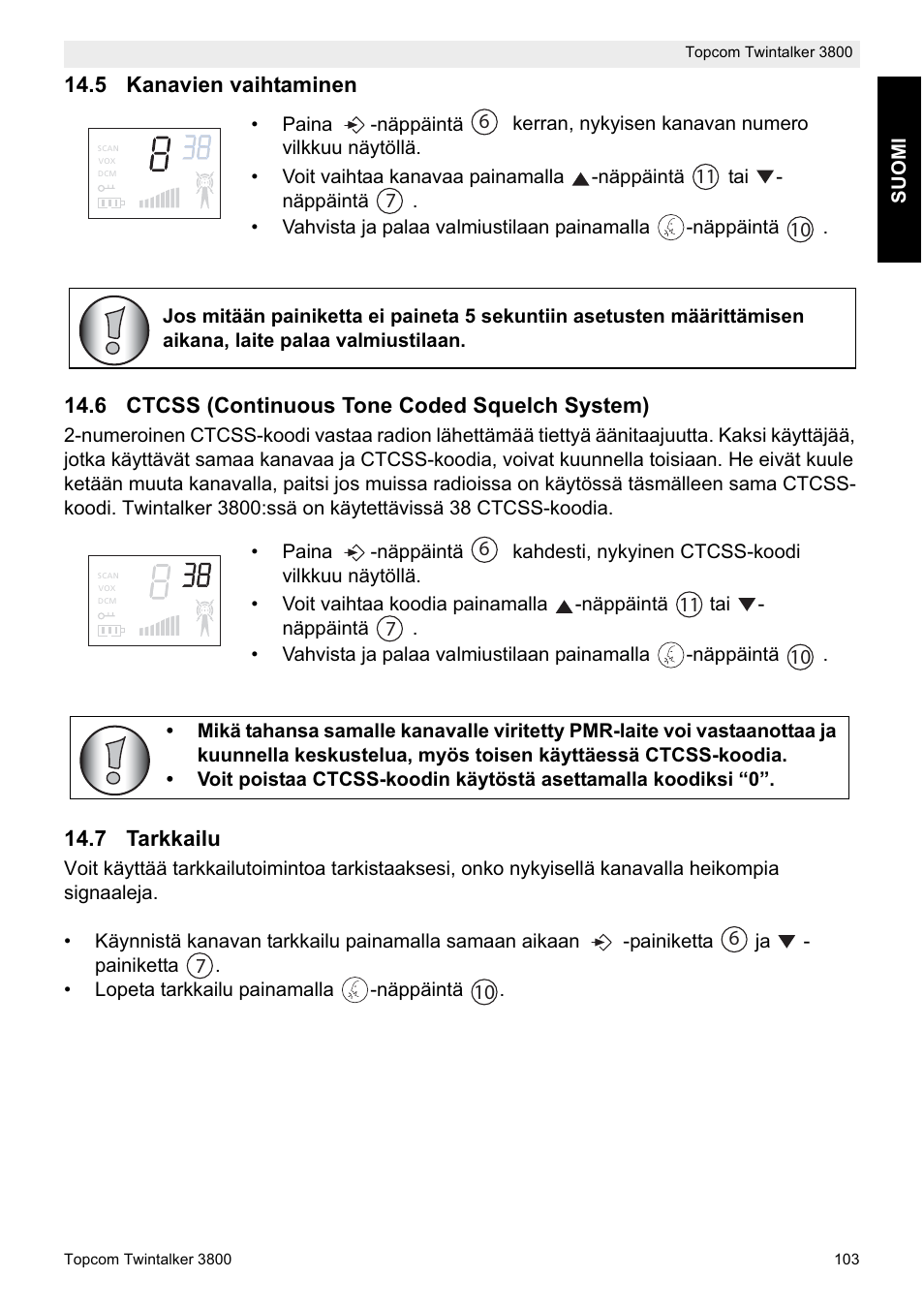 Topcom Twin Talker 3800 User Manual | Page 105 / 188