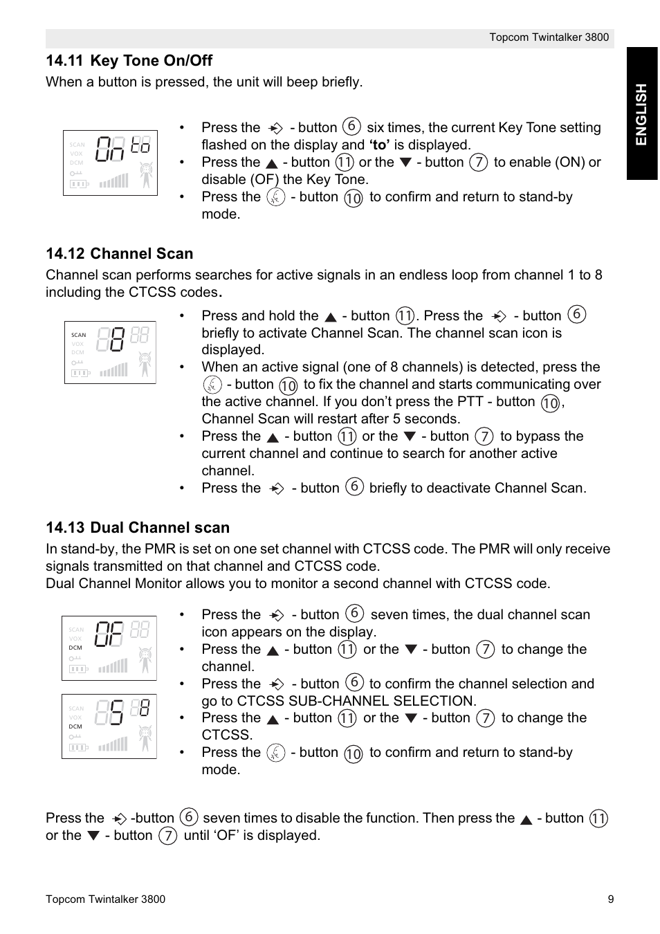 Topcom Twin Talker 3800 User Manual | Page 11 / 188