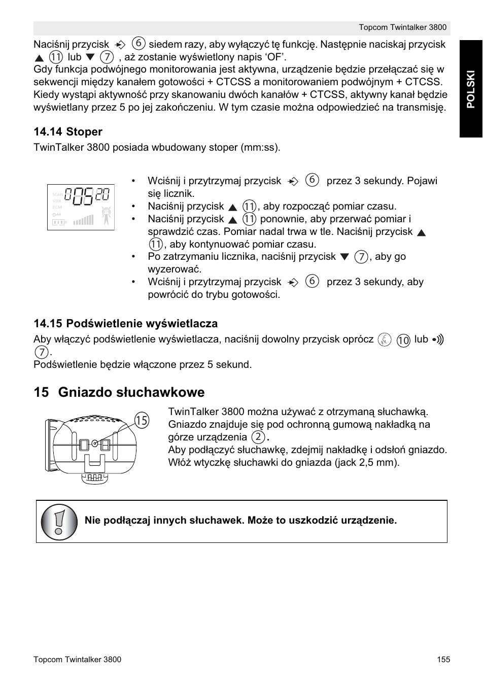 15 gniazdo s áuchawkowe | Topcom Twin Talker 3800 User Manual | Page 157 / 188