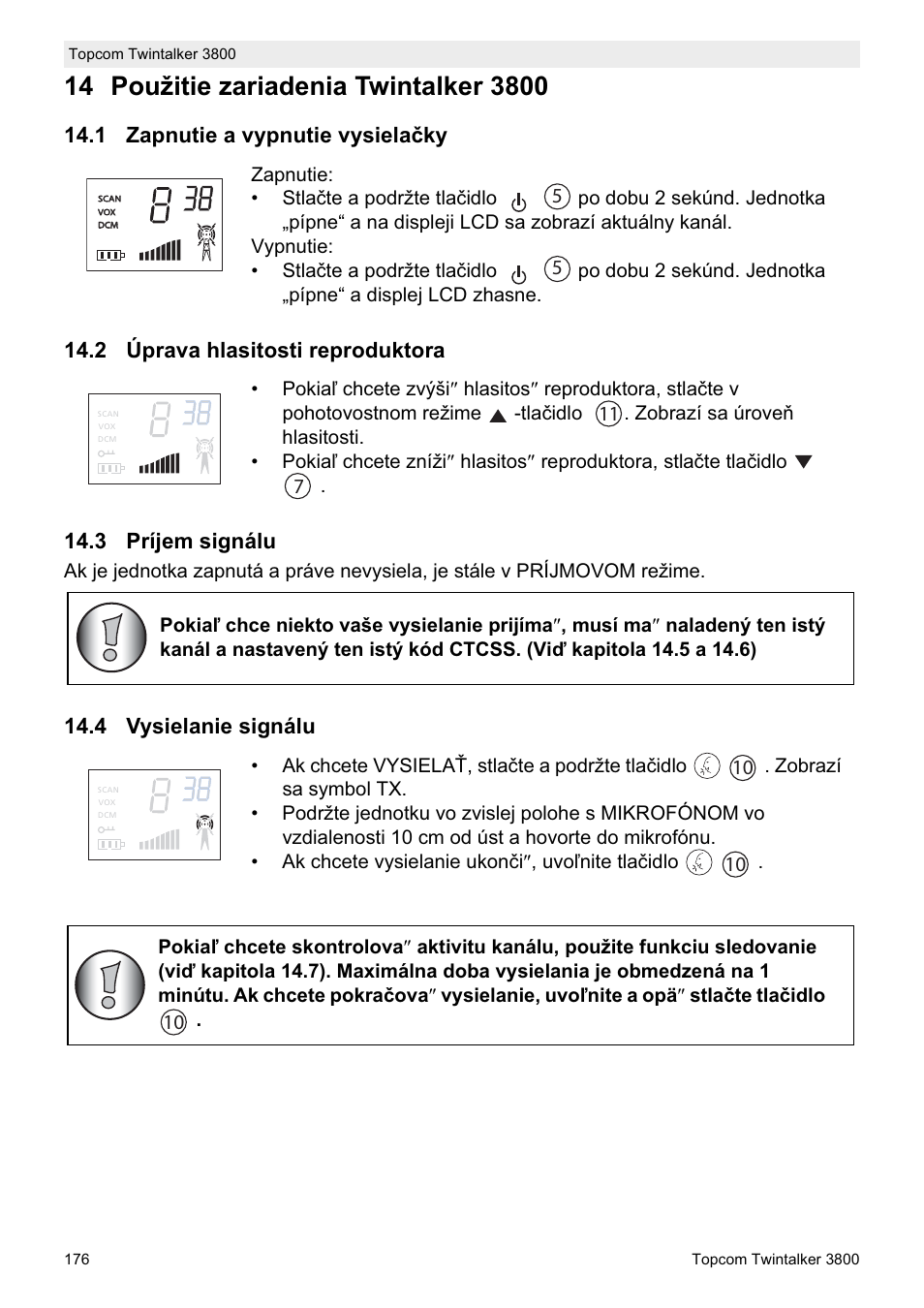 4 vysielanie signálu | Topcom Twin Talker 3800 User Manual | Page 178 / 188