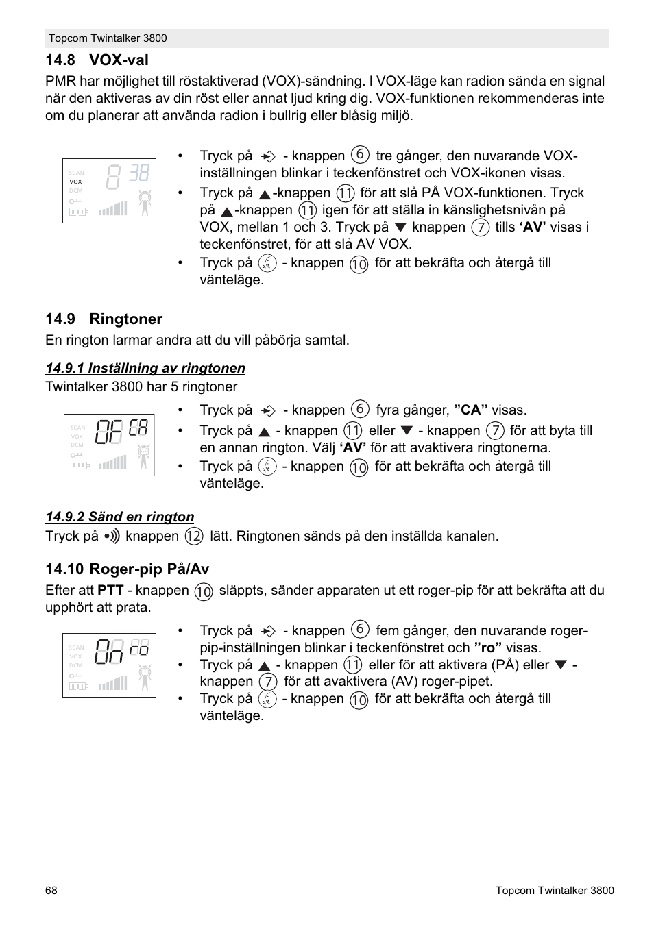 Topcom Twin Talker 3800 User Manual | Page 70 / 188