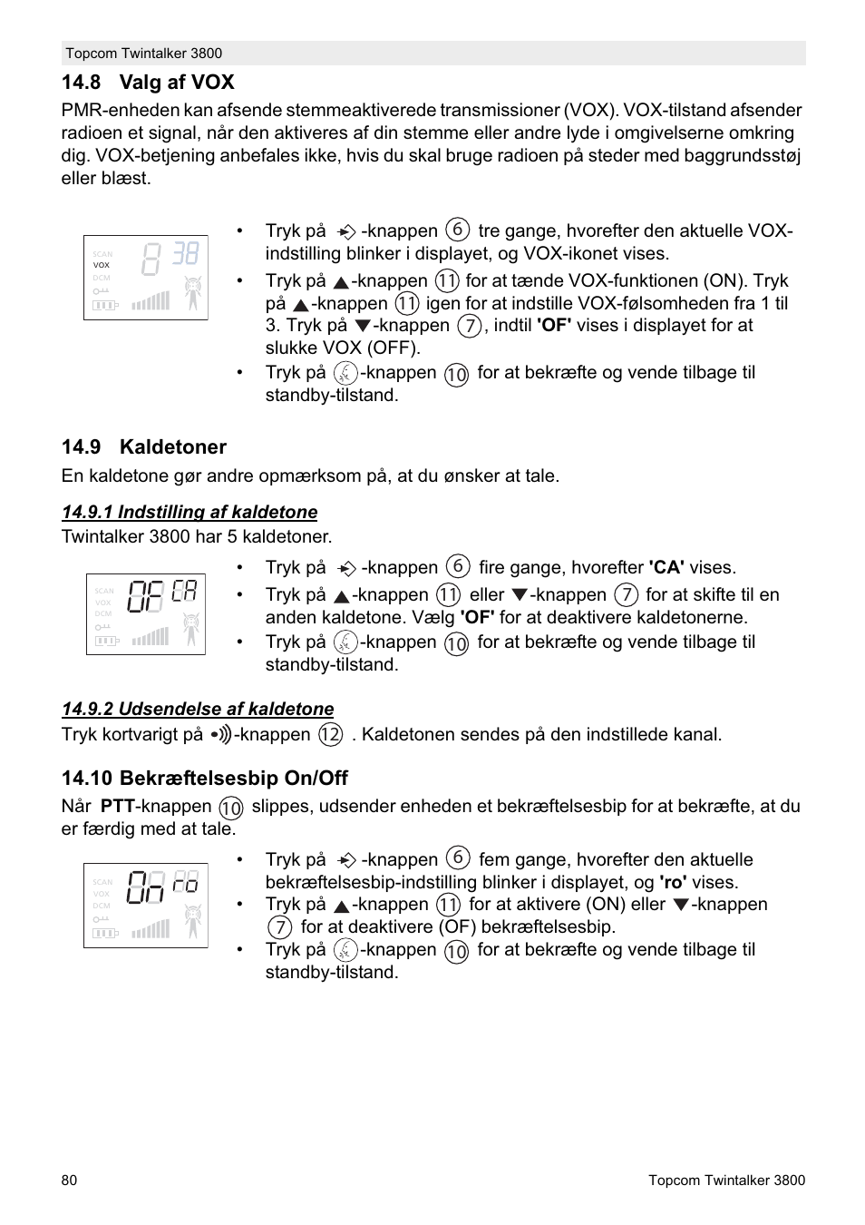 Topcom Twin Talker 3800 User Manual | Page 82 / 188