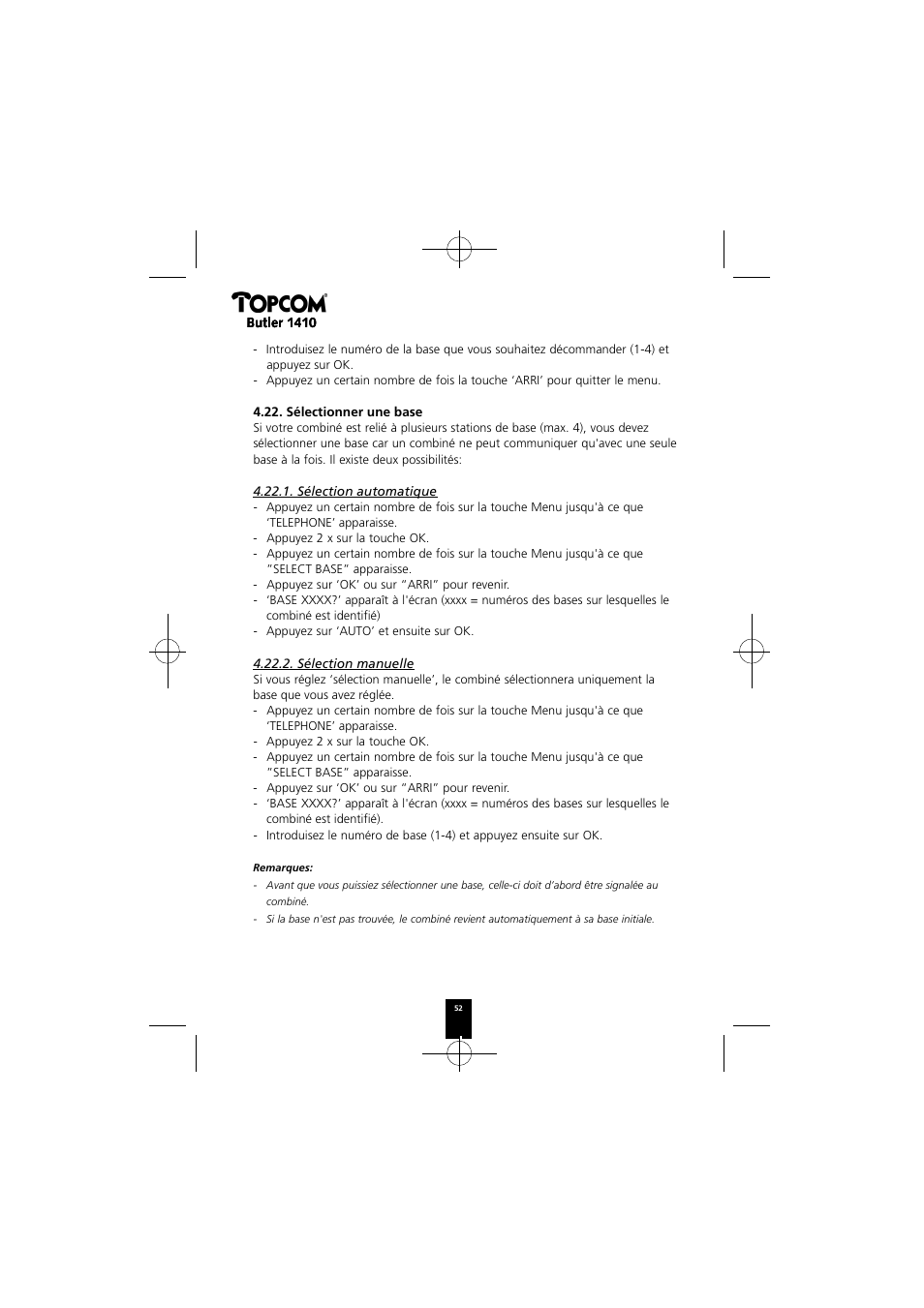 Topcom BUTLER 1410 User Manual | Page 52 / 120