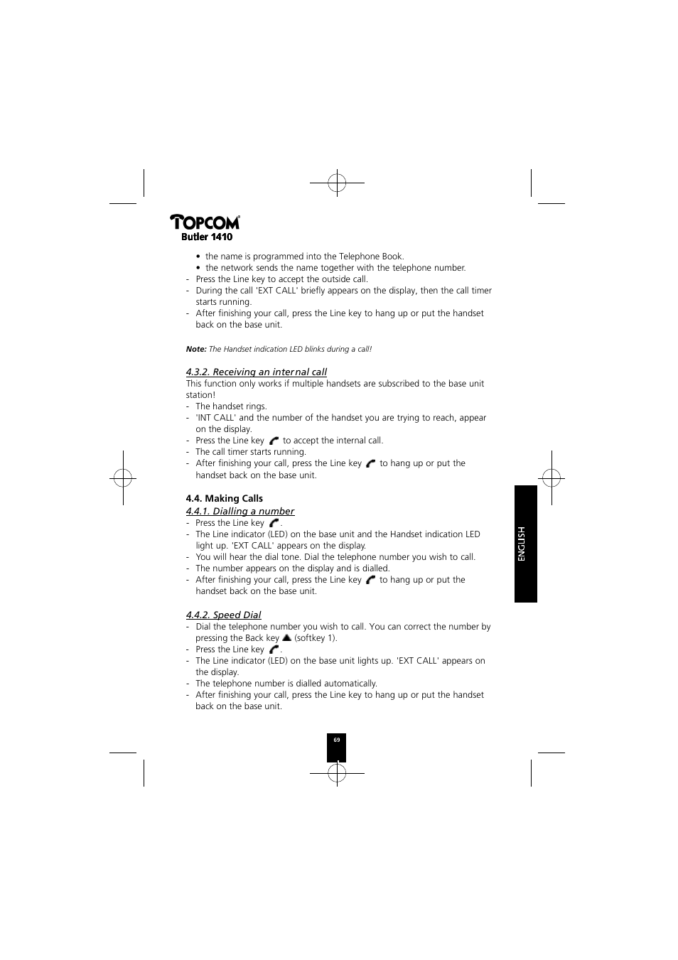 Topcom BUTLER 1410 User Manual | Page 69 / 120