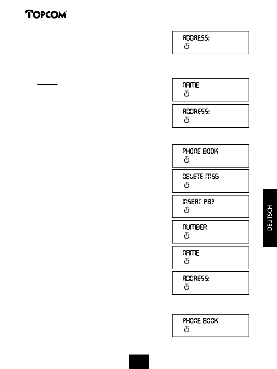 Butler 575 plus, Address | Topcom Butler 575 Plus User Manual | Page 79 / 93
