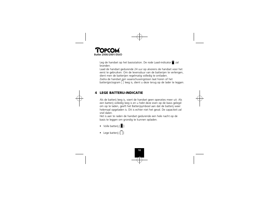 Topcom Butler 2501 DUO User Manual | Page 10 / 75