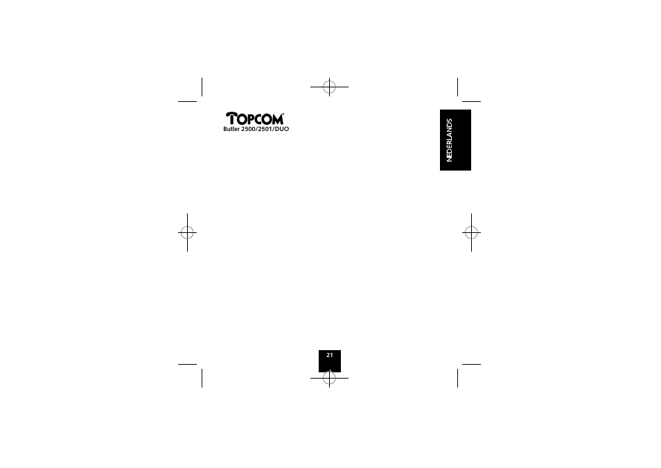 Topcom Butler 2501 DUO User Manual | Page 21 / 75