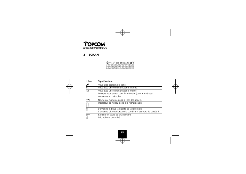 Topcom Butler 2501 DUO User Manual | Page 26 / 75