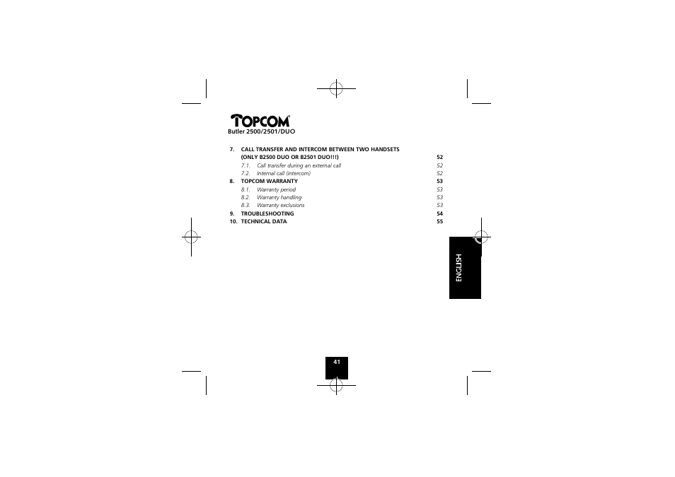 Topcom Butler 2501 DUO User Manual | Page 41 / 75